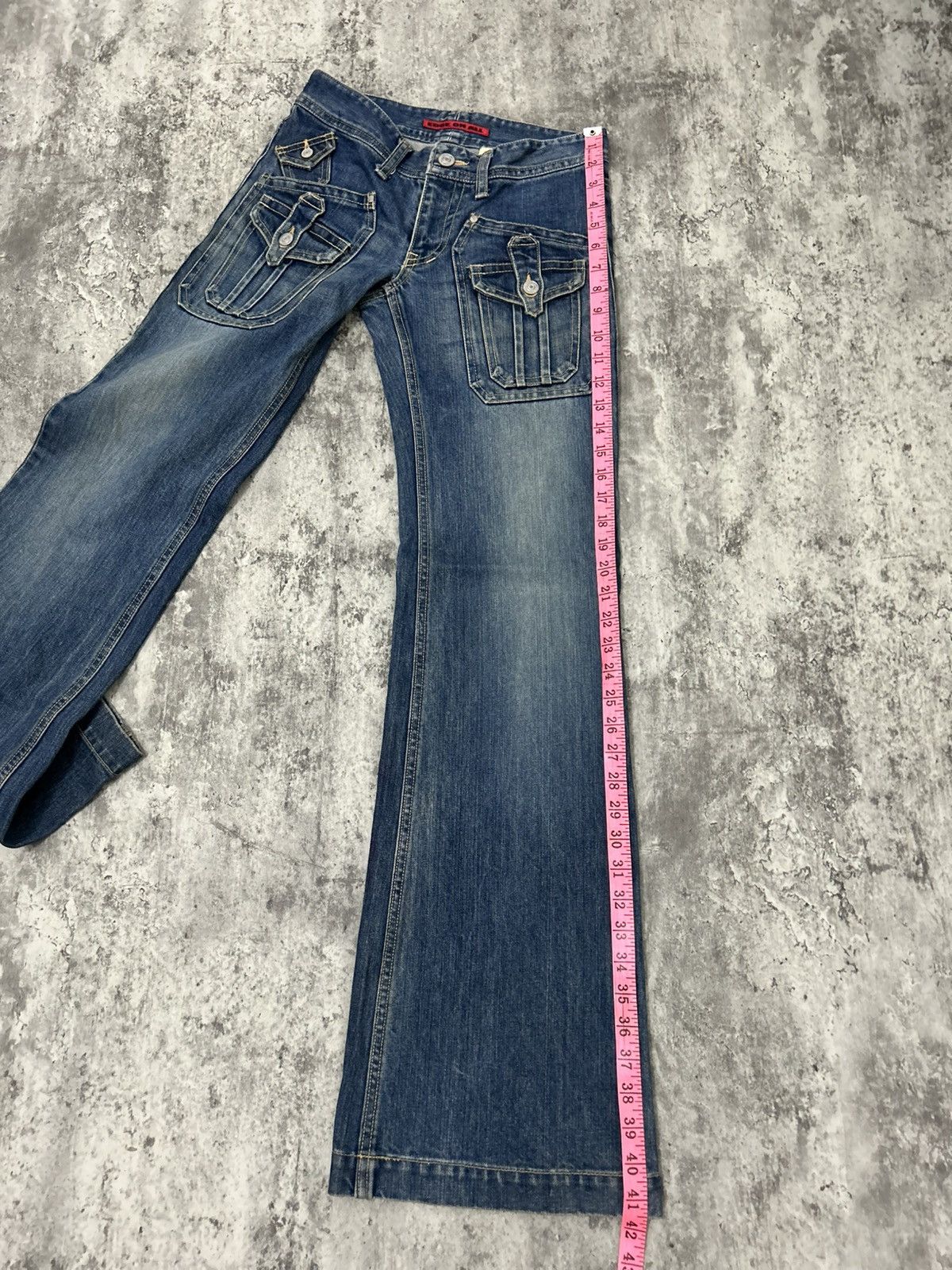 If Six Was Nine Vintage Edge Rupert Multi Pocket Flare Jeans Size US 29 - 20 Thumbnail
