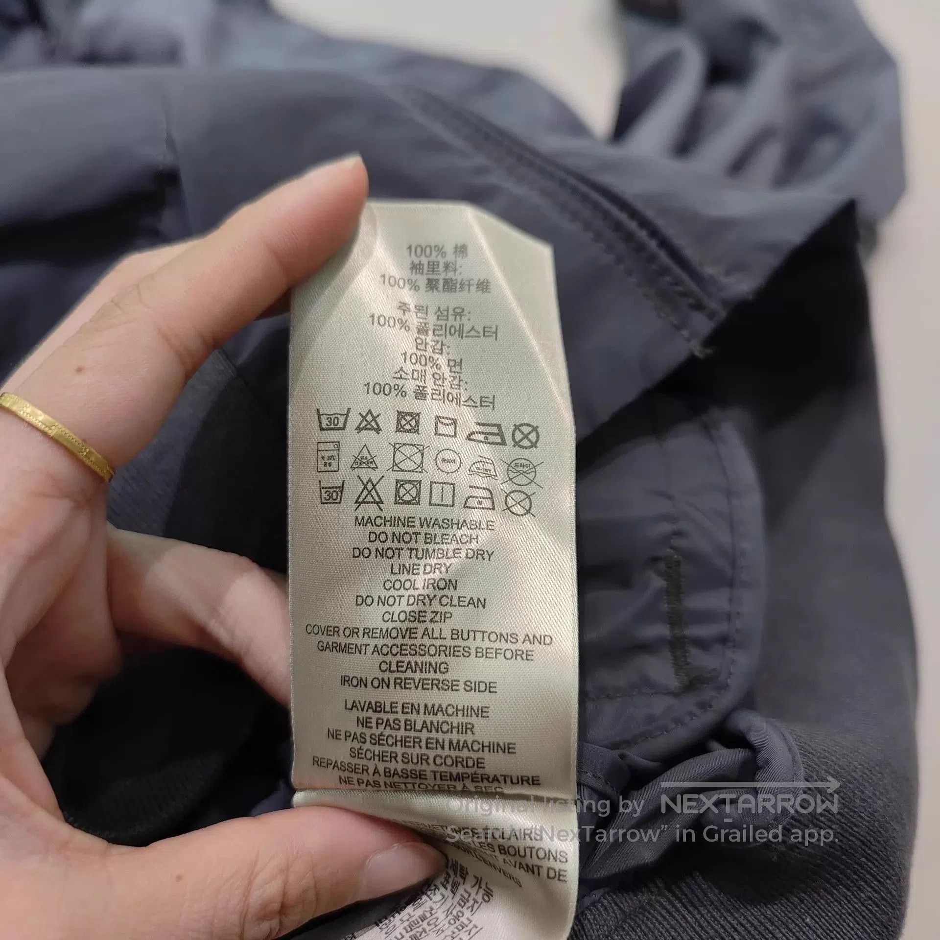 Burberry Gray Bomber Jacket with Zip Closure - Size M. Size US M / EU 48-50 / 2 - 5 Thumbnail