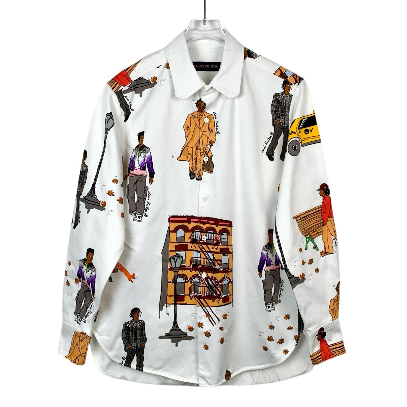 Louis Vuitton Louis Vuitton White Graphic Print Button-Up Shirt Size US S / EU 44-46 / 1 - 1 Thumbnail
