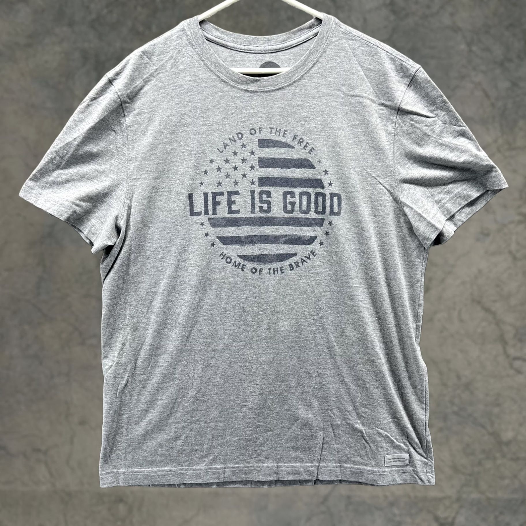 Life is Good Life Is Good Shirt Mens Large Crusher Tee American Flag Graphic USA Crewneck Shirt Size US L / EU 52-54 / 3 - 1 Thumbnail