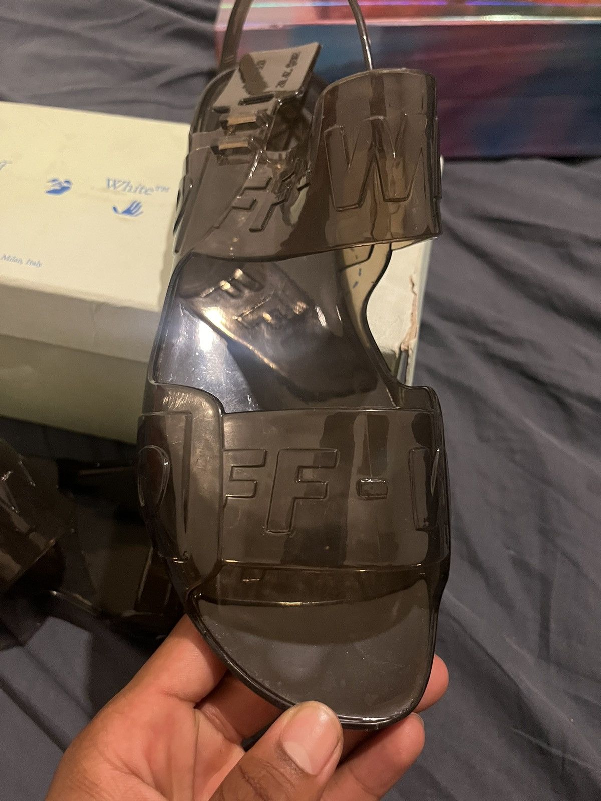 Off-White × Virgil Abloh OFF WHITE Zip tie Jelly sandal Size US 10 / IT 40 - 2 Thumbnail