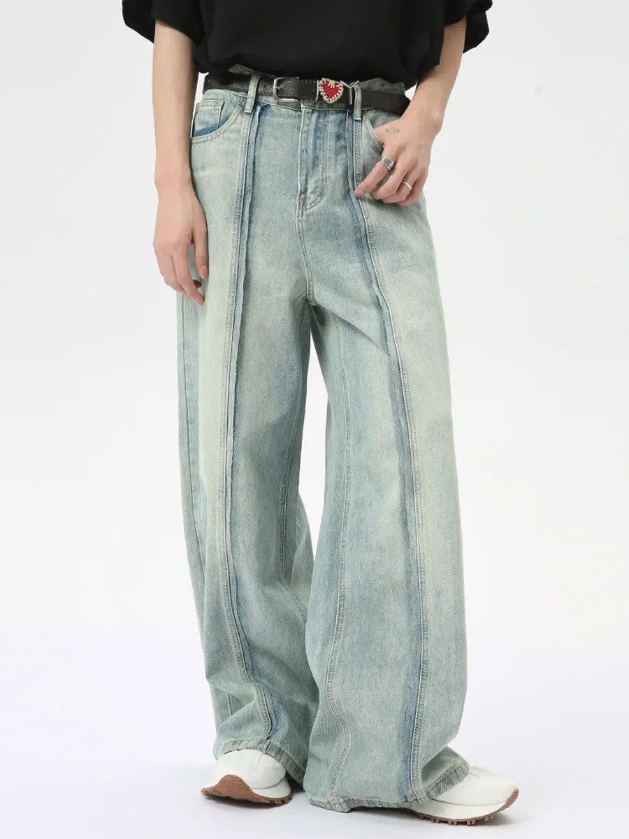 Japanese Brand Retro loose high street patchwork jeans Size US 32 / EU 48 - 3 Thumbnail