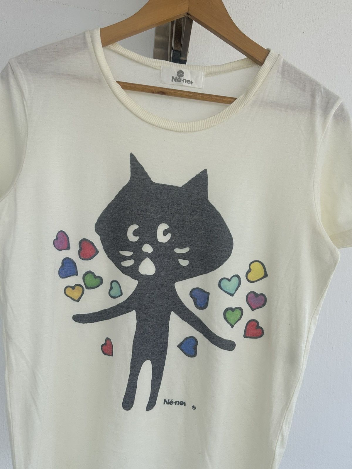Ne-Net Issey Miyake Vintage Cream Front Hit Tee Size US M / EU 48-50 / 2 - 3 Thumbnail