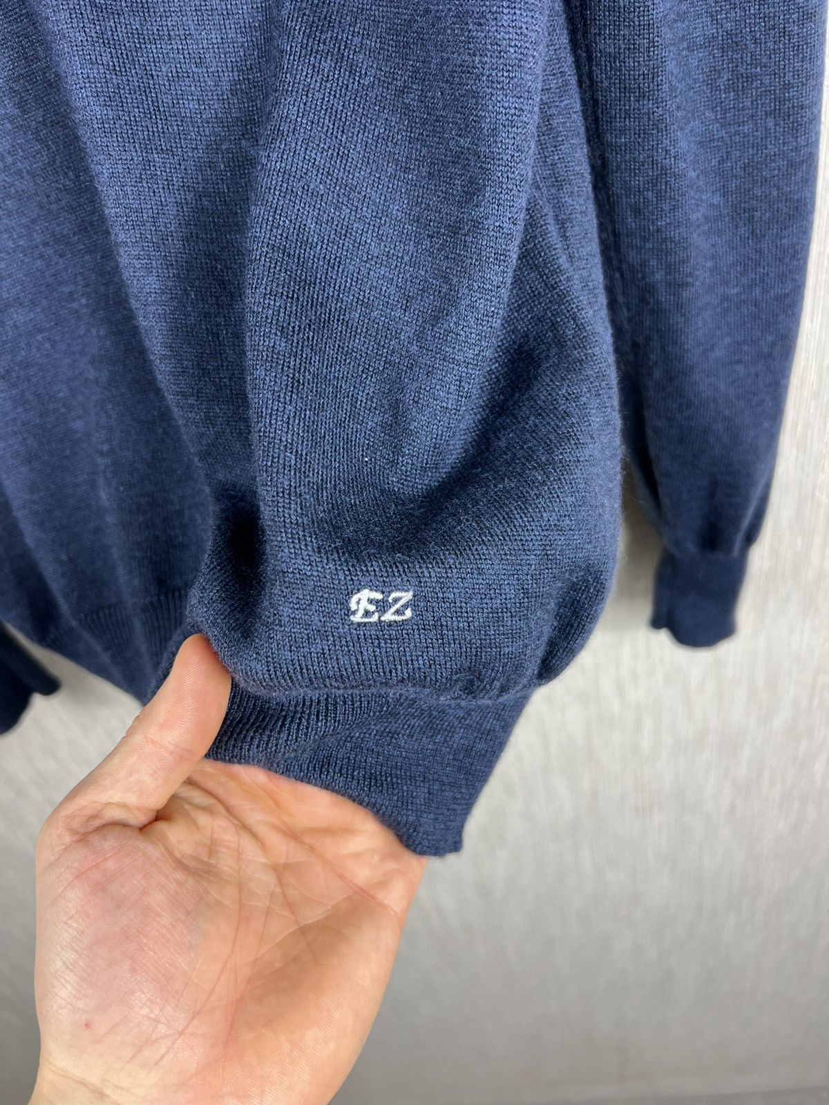 Gran Sasso Gran Sasso italy virgin wool merino navy cardigan sweater Size US S / EU 44-46 / 1 - 8 Thumbnail