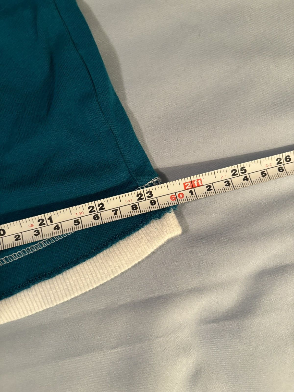 Other Teal & White Short-Sleeve Tee Active Top Curved Hem Size L / US 10 / IT 46 - 5 Thumbnail