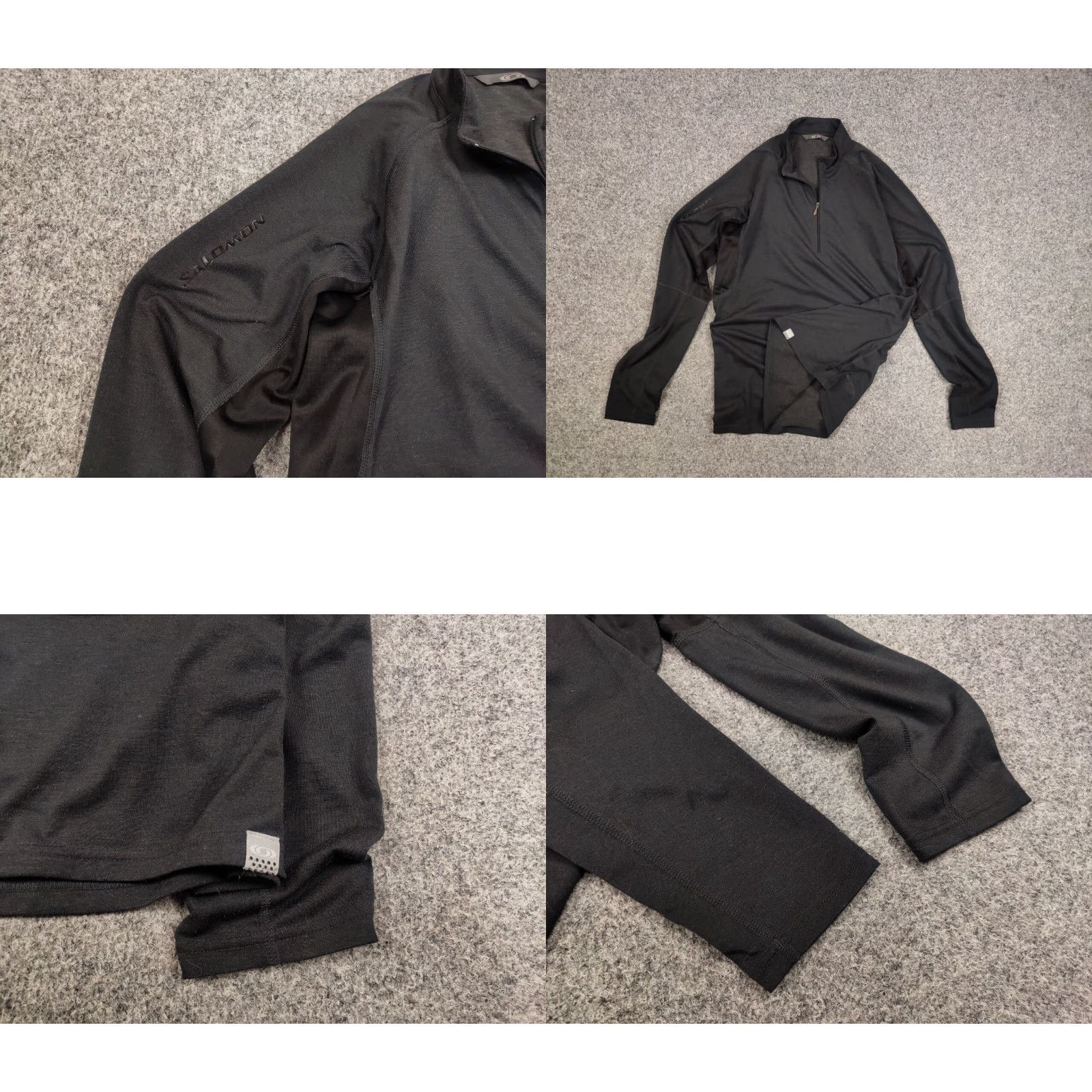 Salomon VINTAGE Salomon Sweatshirt Light Long Sleeve 1/3 Zip Men M Gray 90s Army Mock Neck Pullover Size US M / EU 48-50 / 2 - 8 Thumbnail
