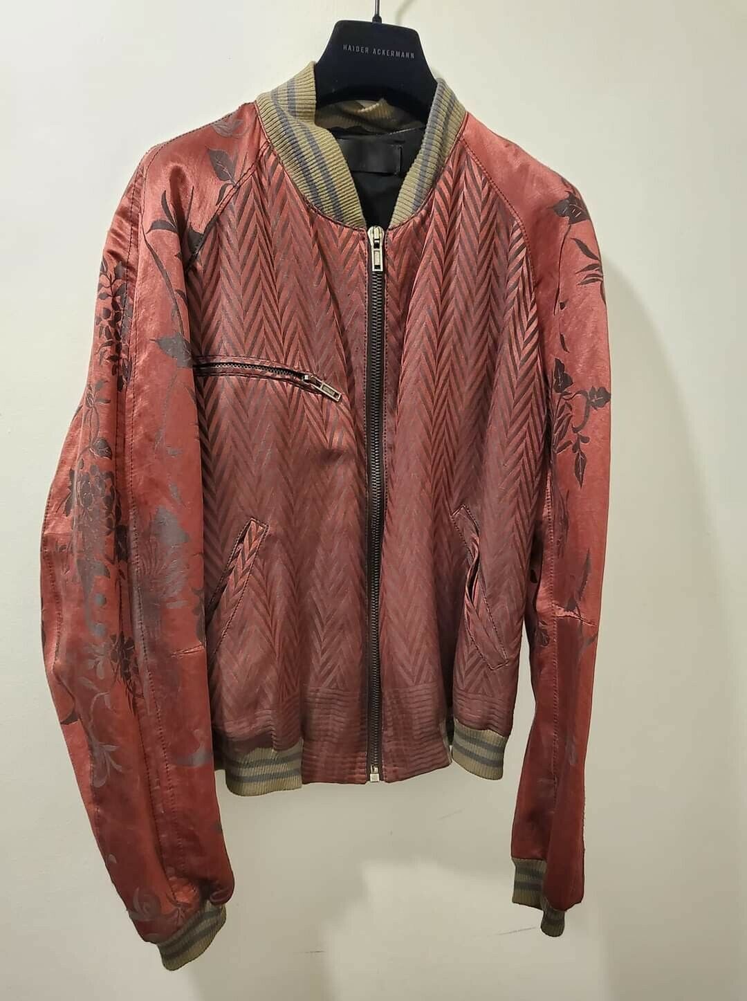 Image of Haider Ackermann Floral Bomber in Red, Women's (Size XS)