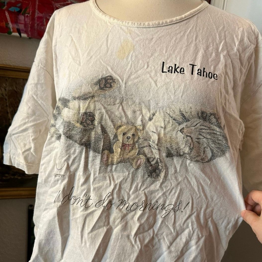 Other stained murin whire cat graphic short sleeve shirt Size L / US 10 / IT 46 - 2 Thumbnail