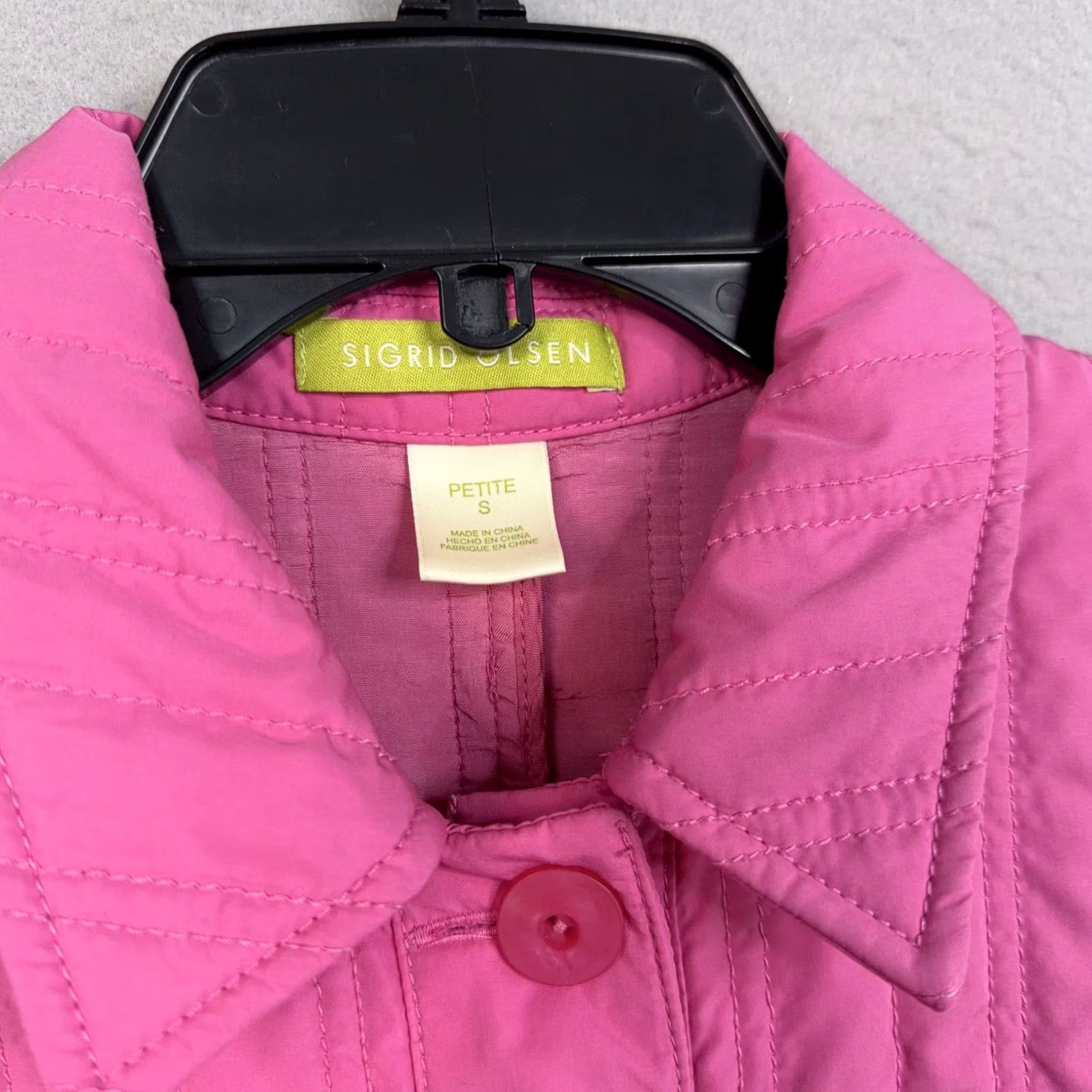 Pinko Sigrid Olsen Jacket Womens Petite S Pink Quilted Knit Shacket Shirt Size S / US 4 / IT 40 - 4 Thumbnail