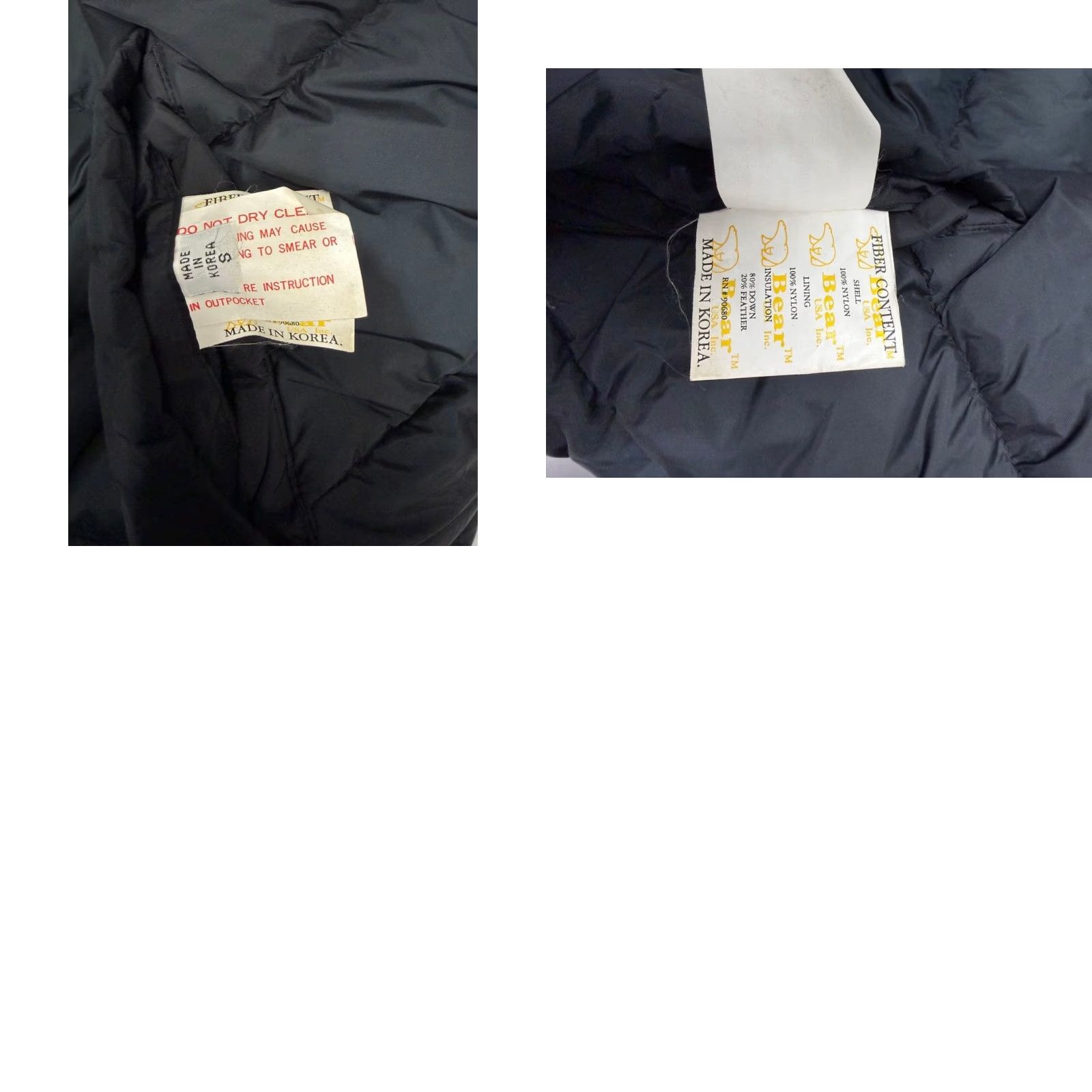 Vintage Bear Bear Reversible Black Down Jacket Mens Size S Made in USA Size US S / EU 44-46 / 1 - 8 Thumbnail