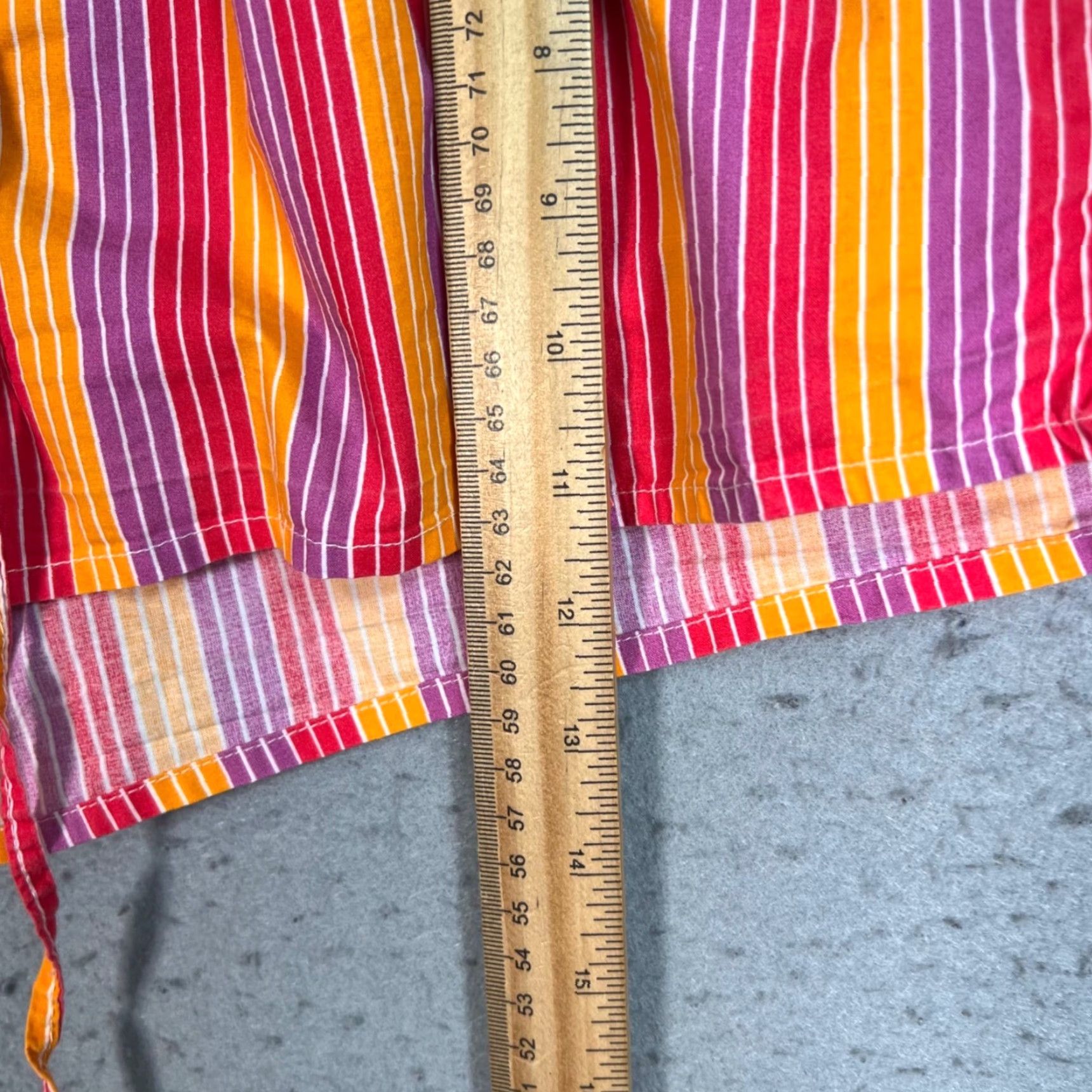 Vintage L*Space Womens XS Striped Cotton Lounge Shorts Drawstring Size 26" / US 2 / IT 38 - 6 Thumbnail