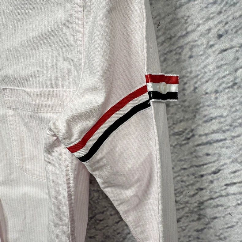 Thom Browne Thom browne Pink women's double-sleeved webbing shirt 2503- Size XS / US 0-2 / IT 36-38 - 3 Thumbnail