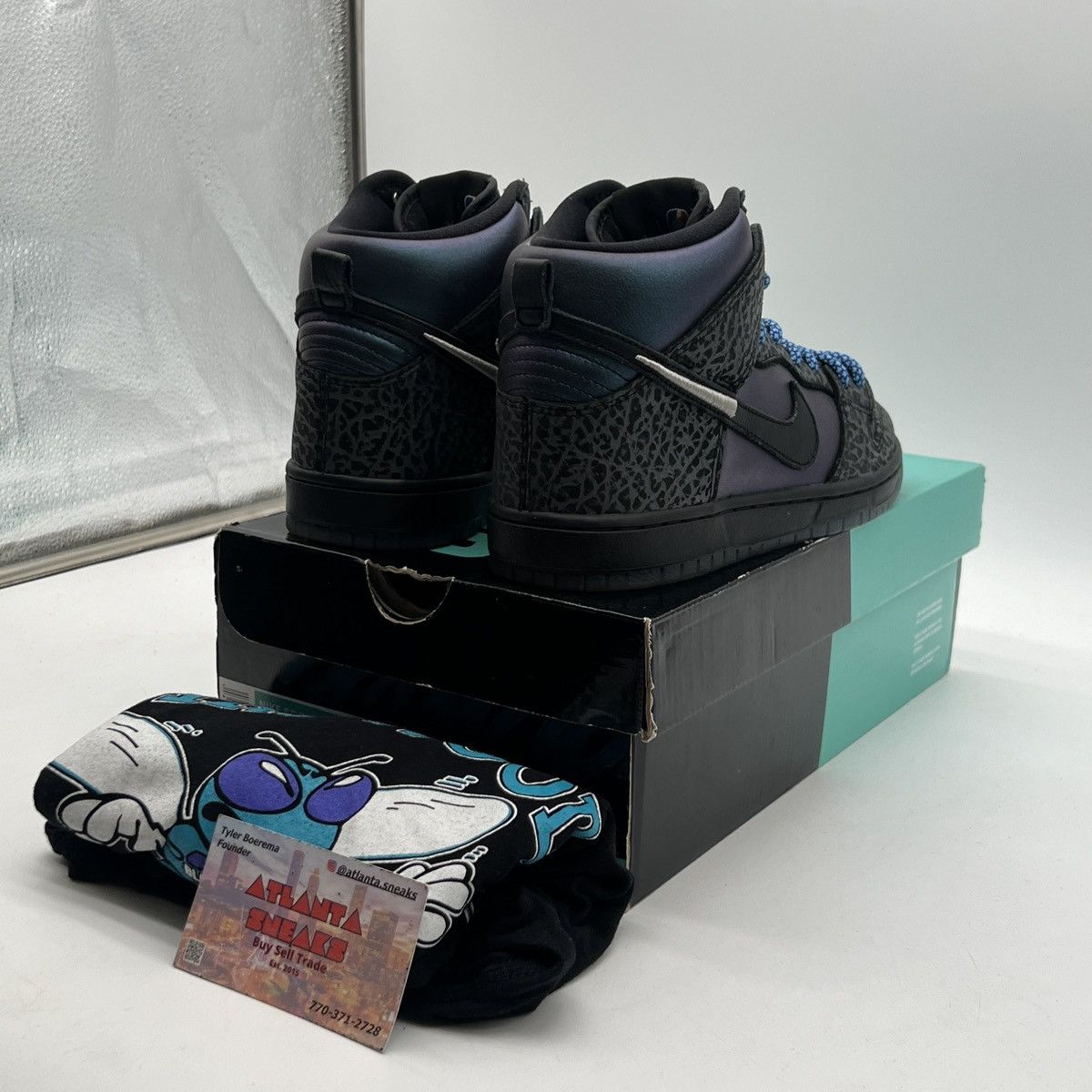 Nike Black sheep x nike dunk high sb black hornet Size US 6 / EU 39 - 5 Thumbnail
