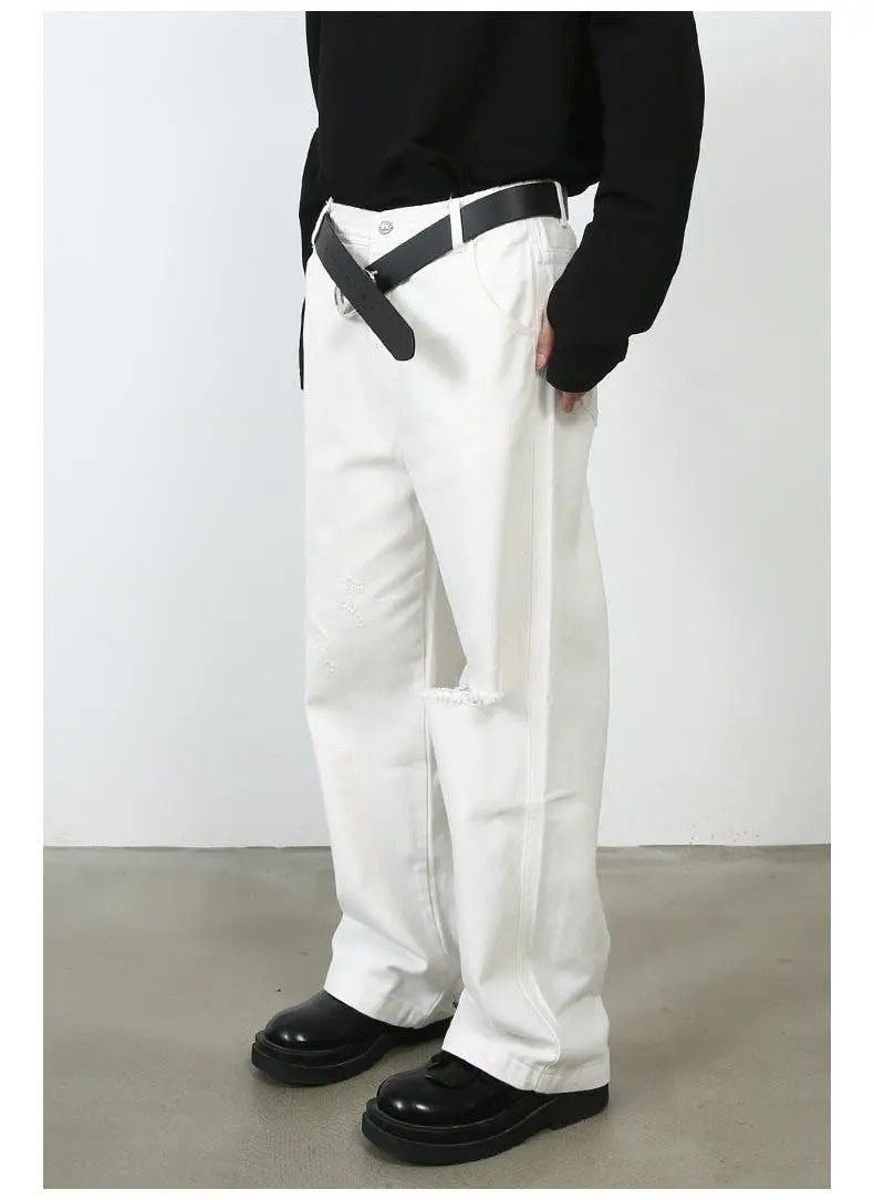 Japanese Brand × Jean White Distressed Denim Jeans Size US 28 / EU 44 - 1 Thumbnail