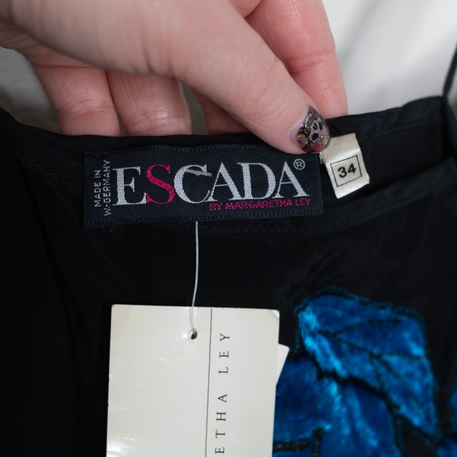 Escada Escada 1980s Vintage Velvet 100% Silk Cami Size S / US 4 / IT 40 - 4 Thumbnail