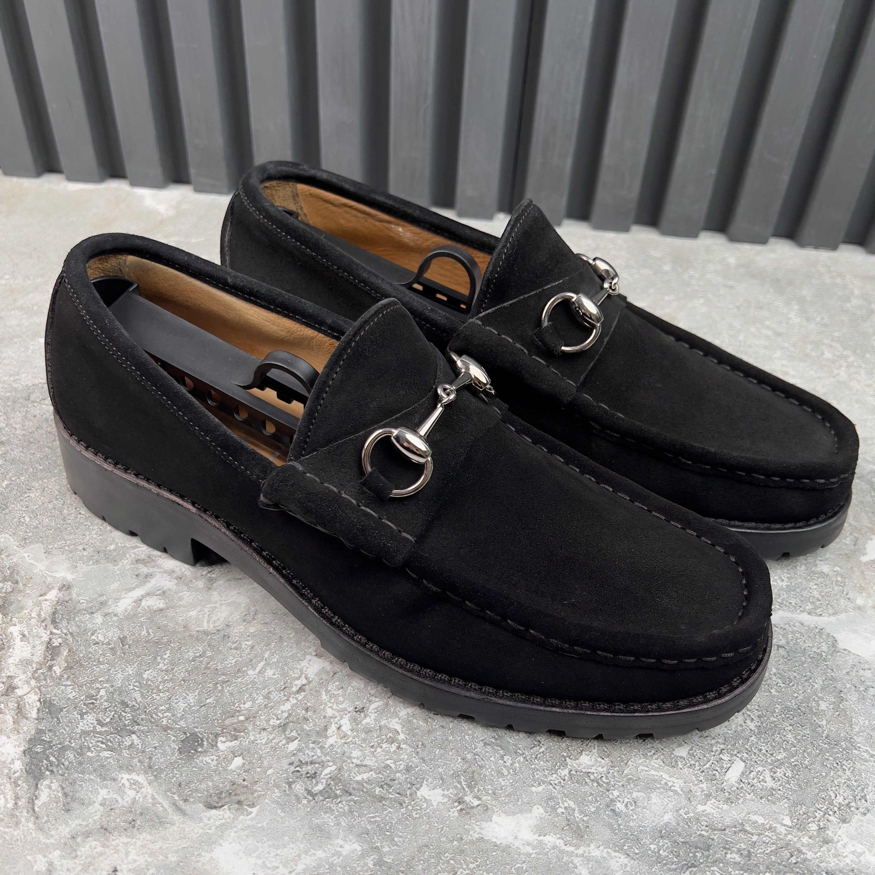 Gucci Sylke Horsebit Loafers Black Suede Size US 8 / EU 41 - 4 Thumbnail