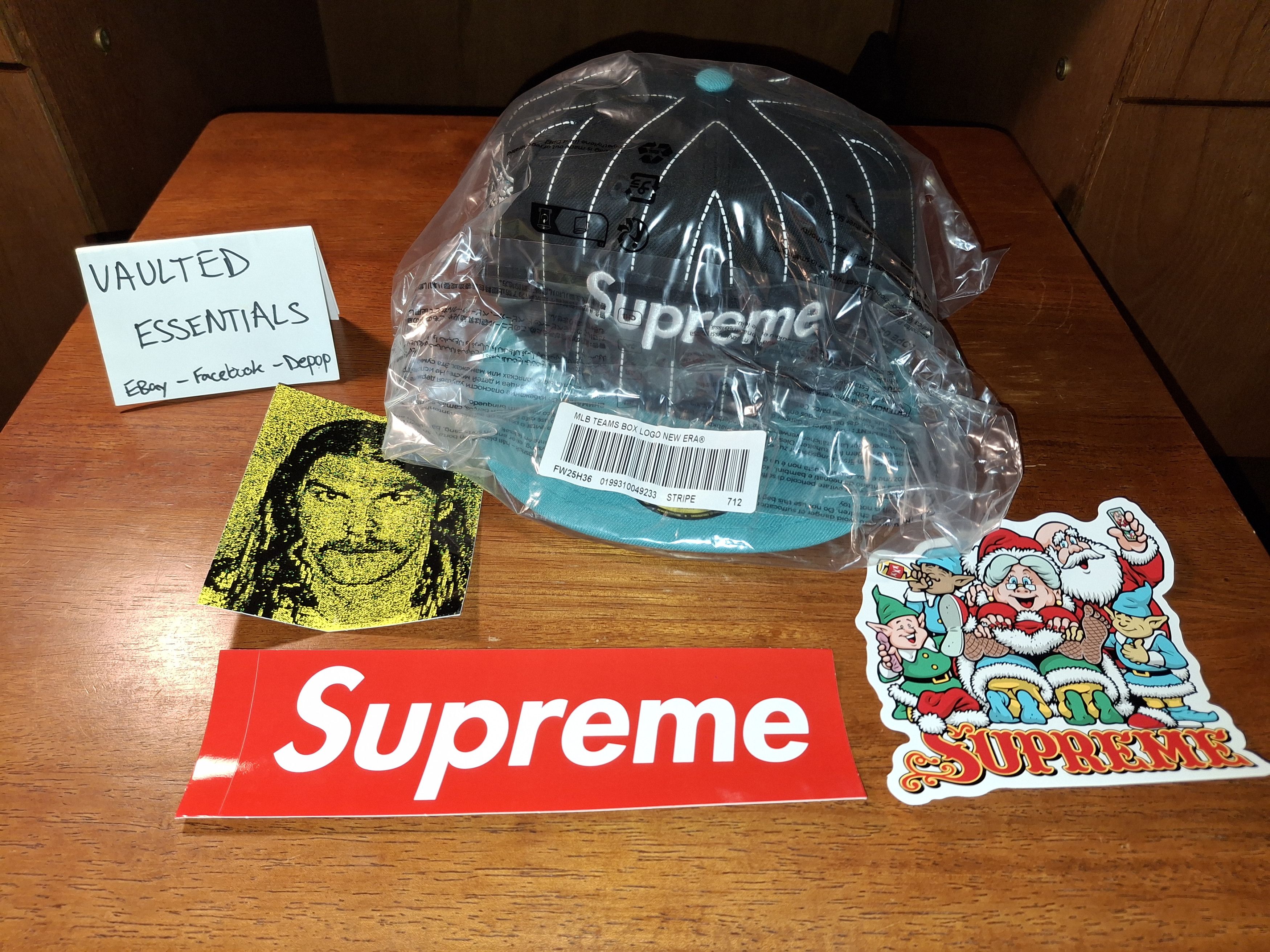 New Era × Supreme MLB Box Logo Fitted Hat - Black - Florida Marlins 7 1/2 Size ONE SIZE - 6 Thumbnail