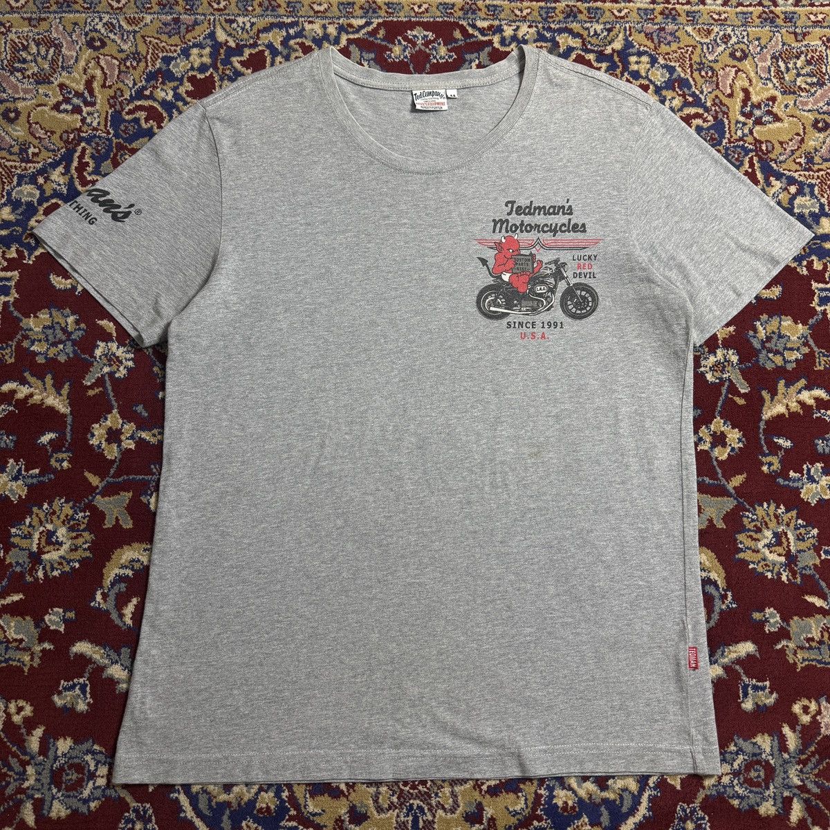 Tedman Ted company Reading & Riding Lucky Red Devil Y2K Motorcycle Size US L / EU 52-54 / 3 - 4 Thumbnail