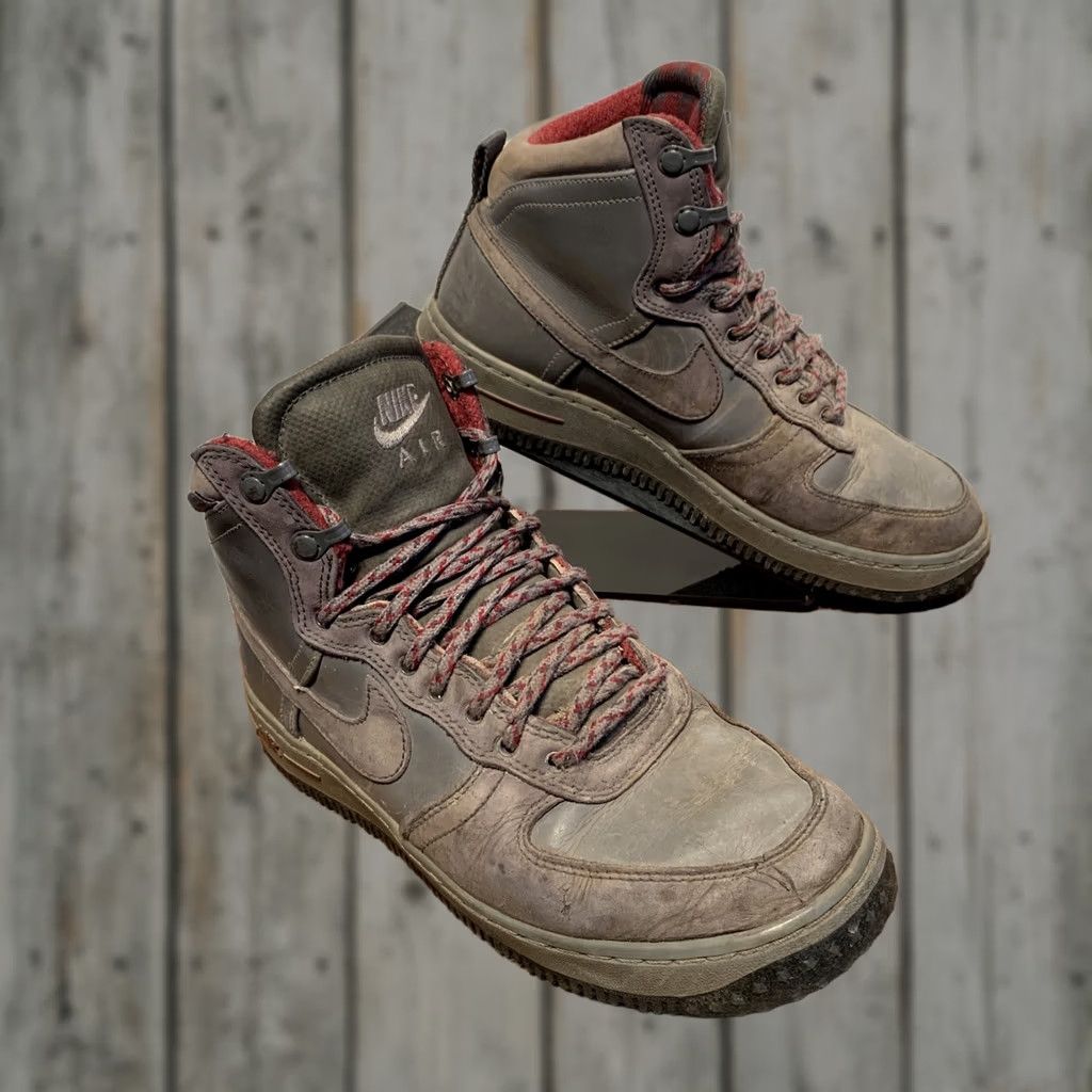 Nike Nike Air Force 1 High Men’s Sz 7 Cool Gray 537889-001 2012 Hiking Military Boot Sneakers Size US 7 / EU 40 - 1 Thumbnail