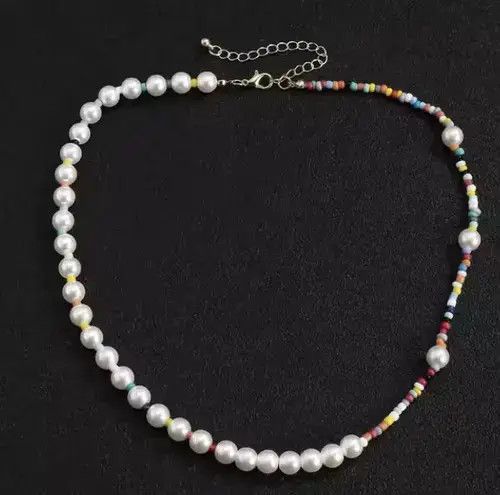 Jewelry x Vintage Pearl Necklace Beads in White, Men's