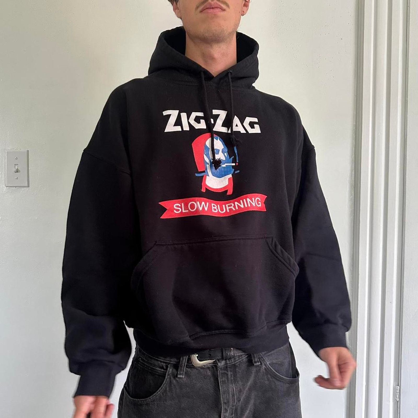 Vintage Vintage Cotton Zig Zag Slow Burning Papers Hoodie Sweatshirt Size US M / EU 48-50 / 2 - 2 Thumbnail