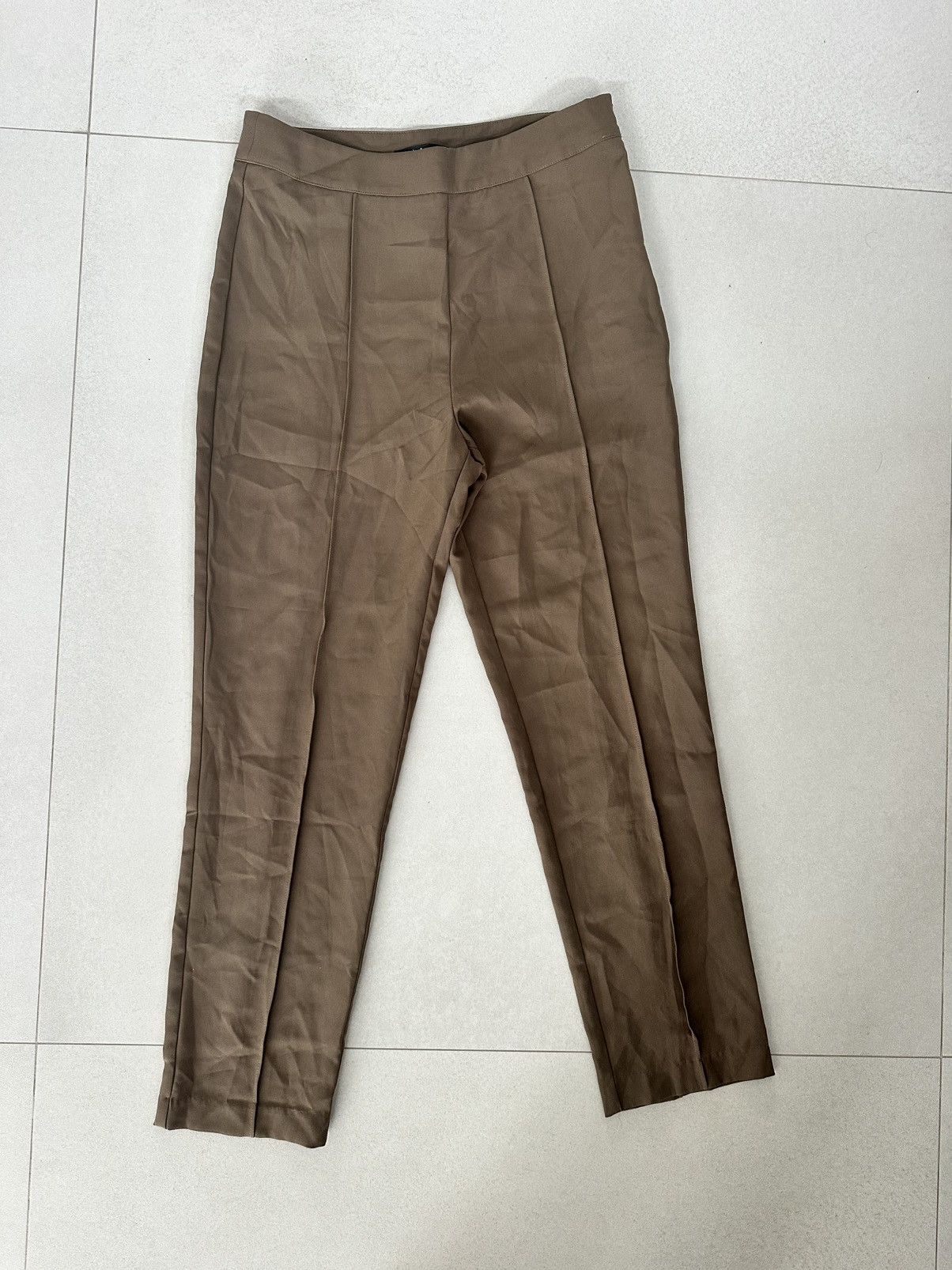 Lulus LULU’S Confidently Stylish Brown Pressed Seam Slim Leg Pants Size 28" / US 6 / IT 42 - 5 Thumbnail