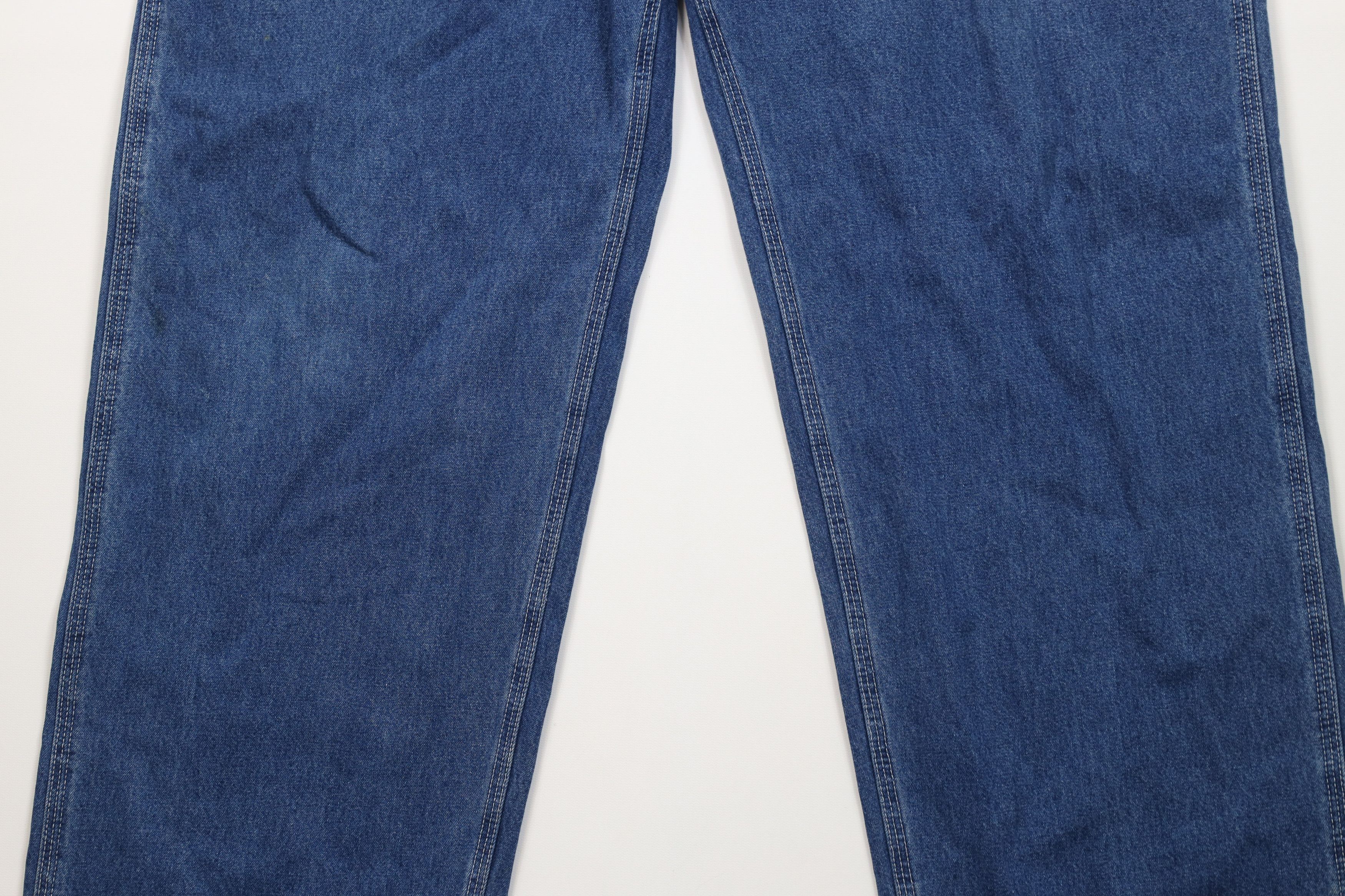 Dickies Vintage 90s Dickies Spell Wide Leg Dungaree Jeans Blue USA Size US 44 / EU 60 - 3 Thumbnail