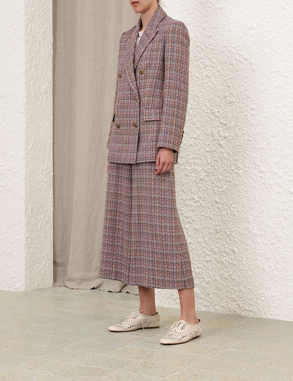 Zimmermann oc11z0825 Illustration Tweed Jacket in Multicolor Size XS / US 0-2 / IT 36-38 - 3 Thumbnail