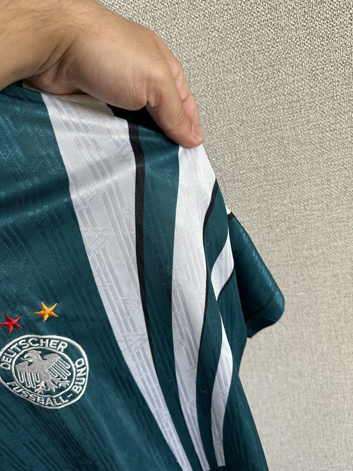 Adidas 1996 Adidas Germany Vintage Rare Away Soccer Jersey Size US L / EU 52-54 / 3 - 9 Thumbnail