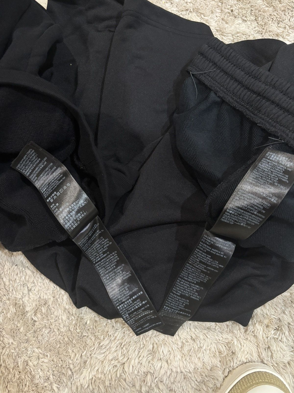 Balenciaga Black Campaign Logo Baggy Sweatpants Size US 31 - 5 Thumbnail