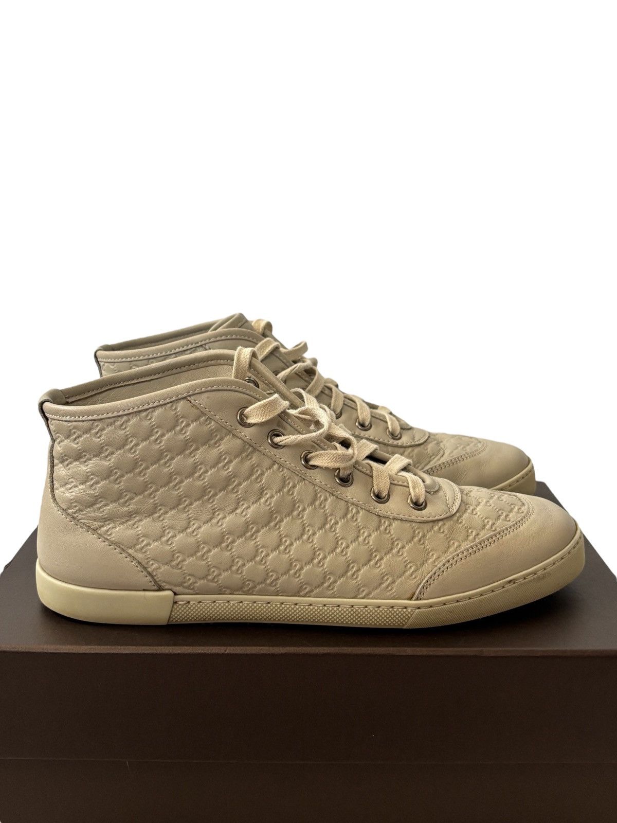 Gucci Gucci Monogram leather sneakers Size US 7.5 / IT 37.5 - 3 Thumbnail