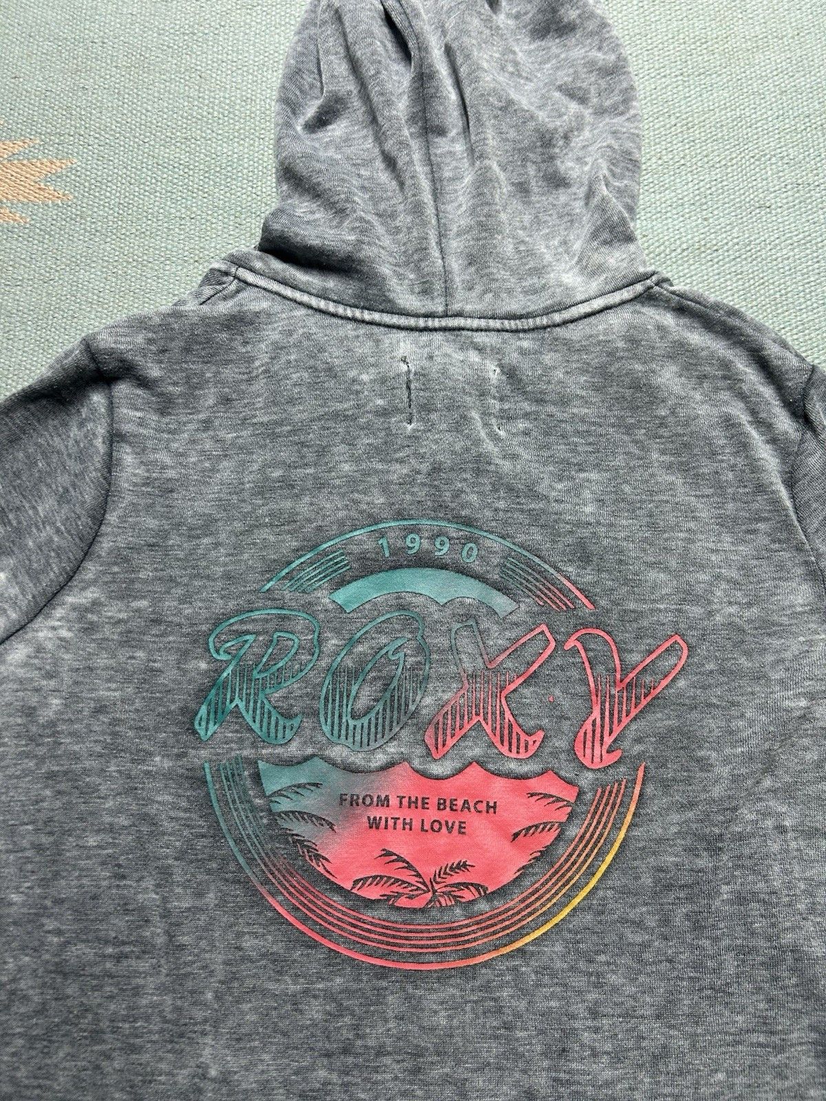 Vintage Roxy surf hoodie zip quiksilver billabong beach women’s XL Size XL / US 12-14 / IT 48-50 - 2 Thumbnail