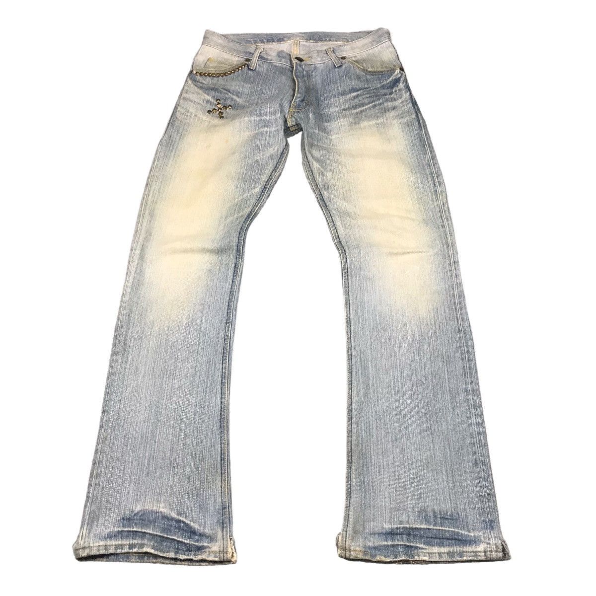 Japanese Brand × Lee FLARE JEANS⚡️LEE LIGHT WASH BLUE FADED DENIM PANTS Size US 30 / EU 46 - 1 Thumbnail