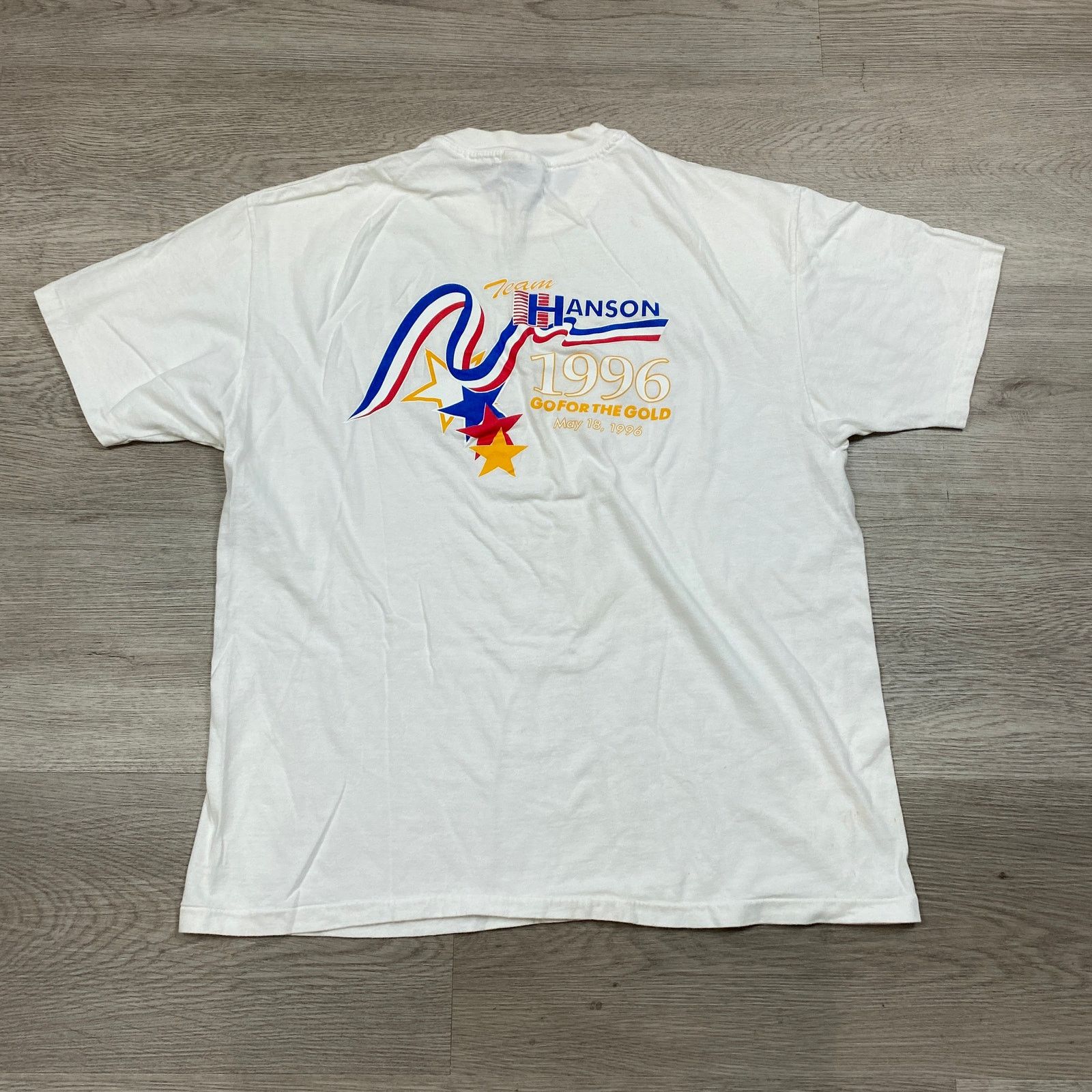 Hanes × Vintage Vintage 90s Team Hanson Go For the Gold T Shirt Men's XL Size US XL / EU 56 / 4 - 1 Thumbnail