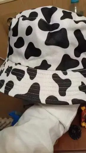 Other Cow Print White Black Reversible Bucket Hat Size ONE SIZE - 3 Thumbnail