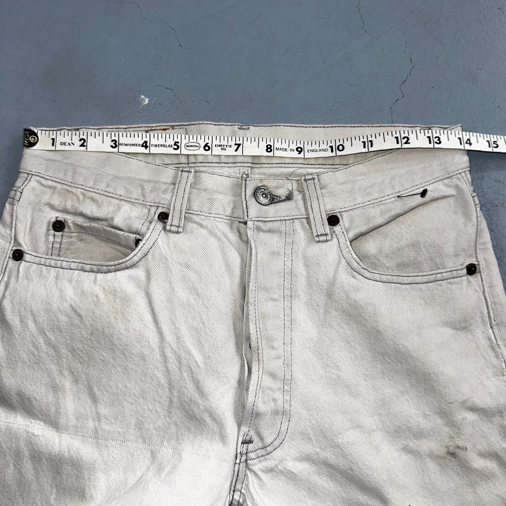 Levi's Levi's 501 Jeans Vintage 80s USA Straight Leg White Medium Wash 29x30 Men's Regular Mountain 90s Theme Results Size US 29 - 7 Thumbnail