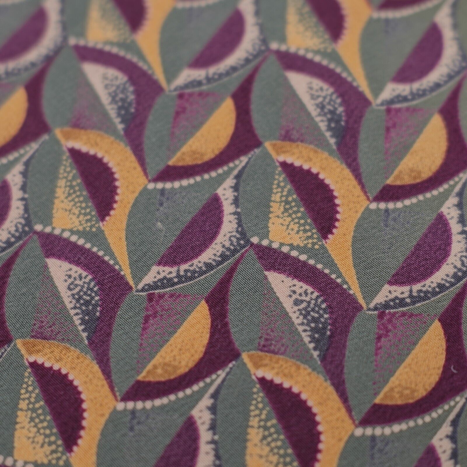 Vintage J. Riggins Hunting Horn Purple Green Abstract Print Short Wi Size ONE SIZE - 2 Thumbnail