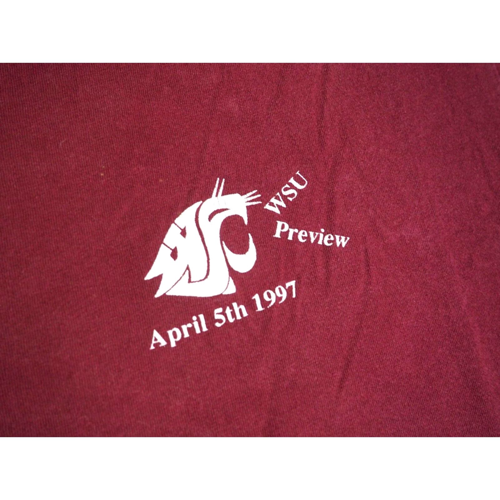 Vintage VINTAGE Oneita Washington State Cougars USA Tee T-Shirt L Red 1990s Graphic Ladies? Men? (Gender) Size US L / EU 52-54 / 3 - 7 Thumbnail