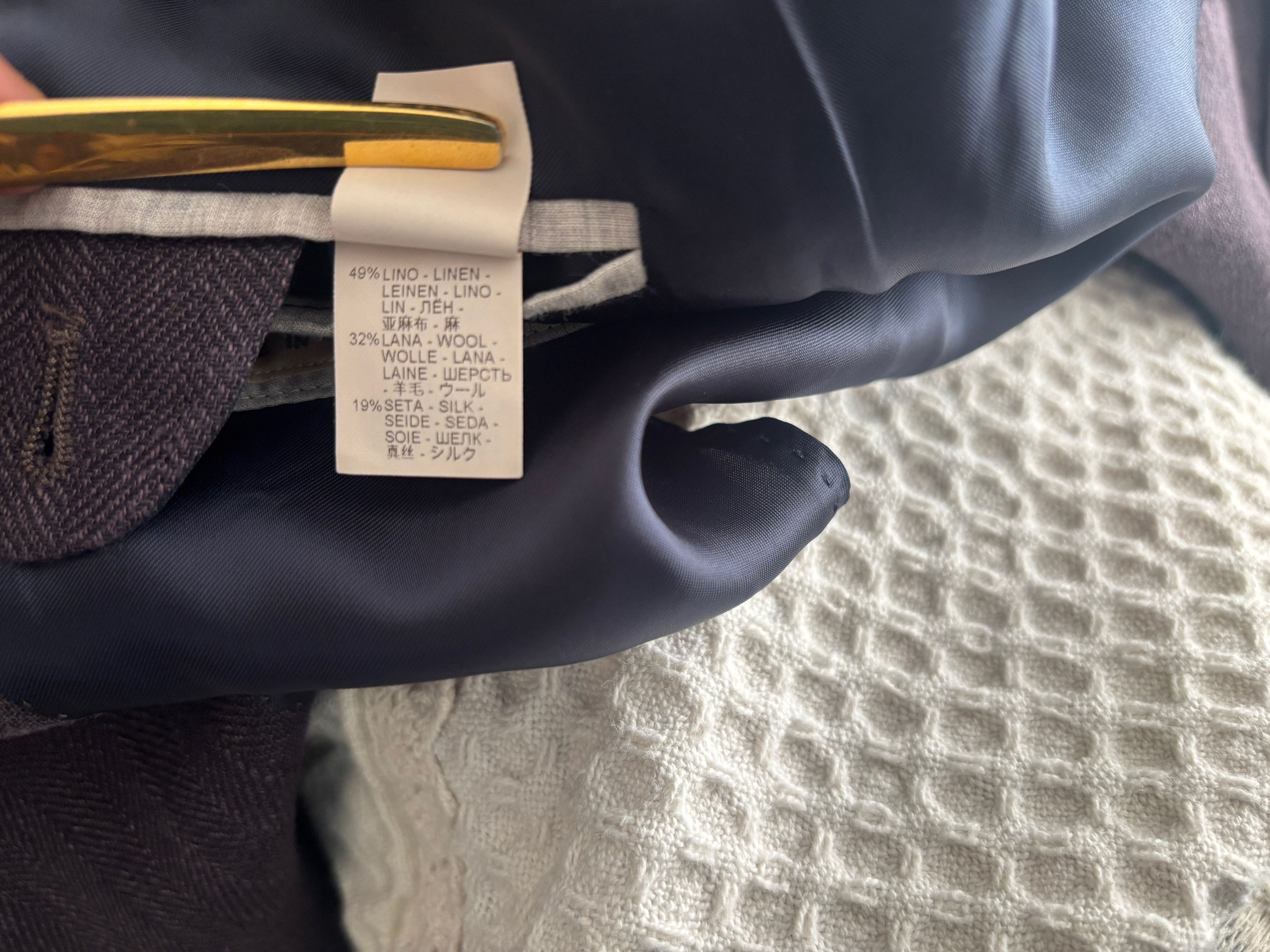 Brunello Cucinelli Unstructured Dark Plum/ Wine Wool Silk Linen Sport Coat 48 Size 48R - 8 Thumbnail