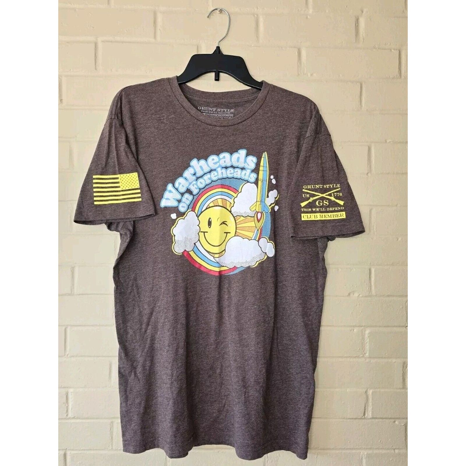 Grunt Style GRUNT STYLE Brown T-Shirt Warheads On Foreheads Mens Size L Size US L / EU 52-54 / 3 - 1 Thumbnail