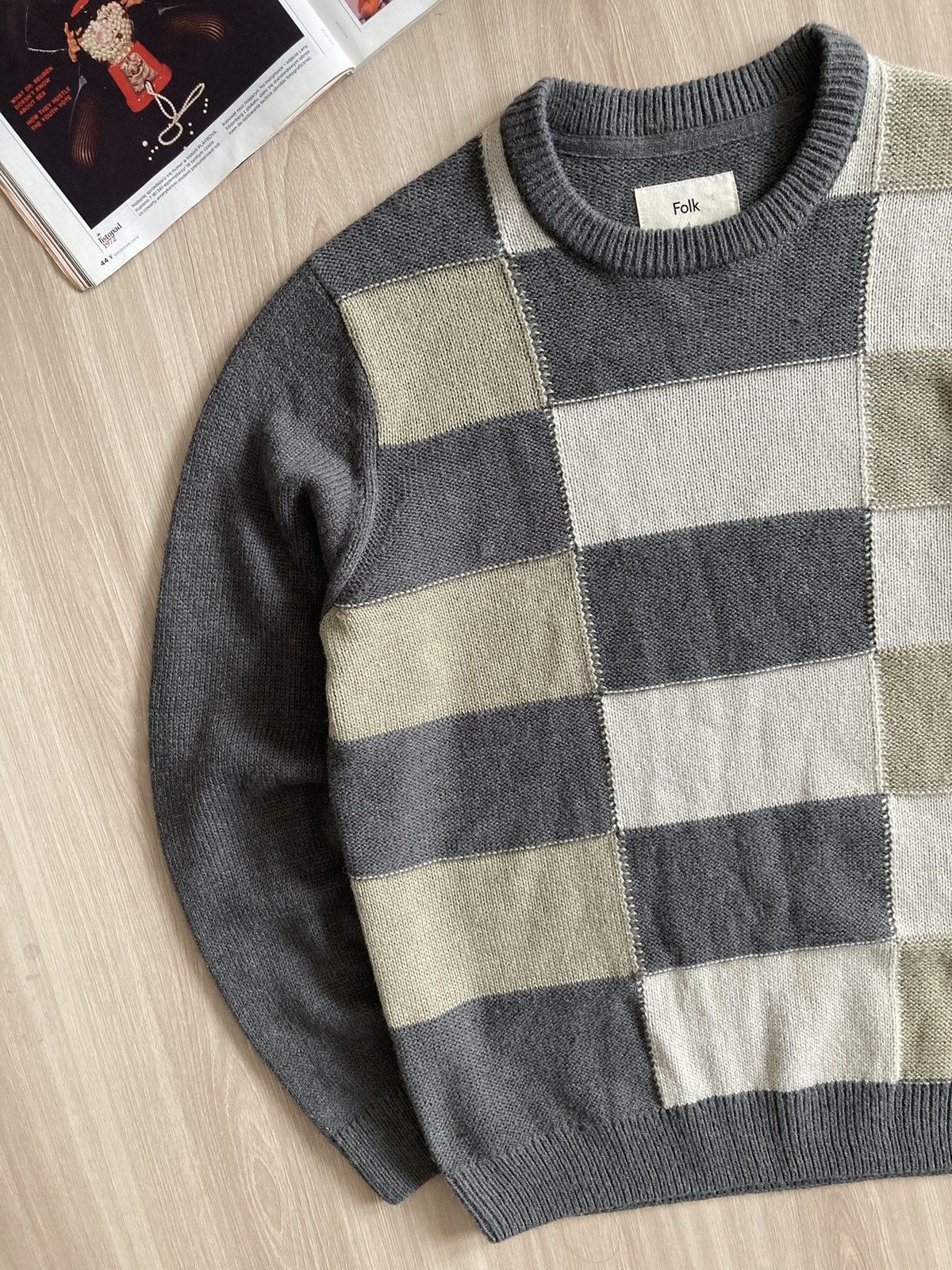 Folk Vintage Folk Flannel Knit Wool Sweater Japanese Style 00s Size US M / EU 48-50 / 2 - 3 Thumbnail