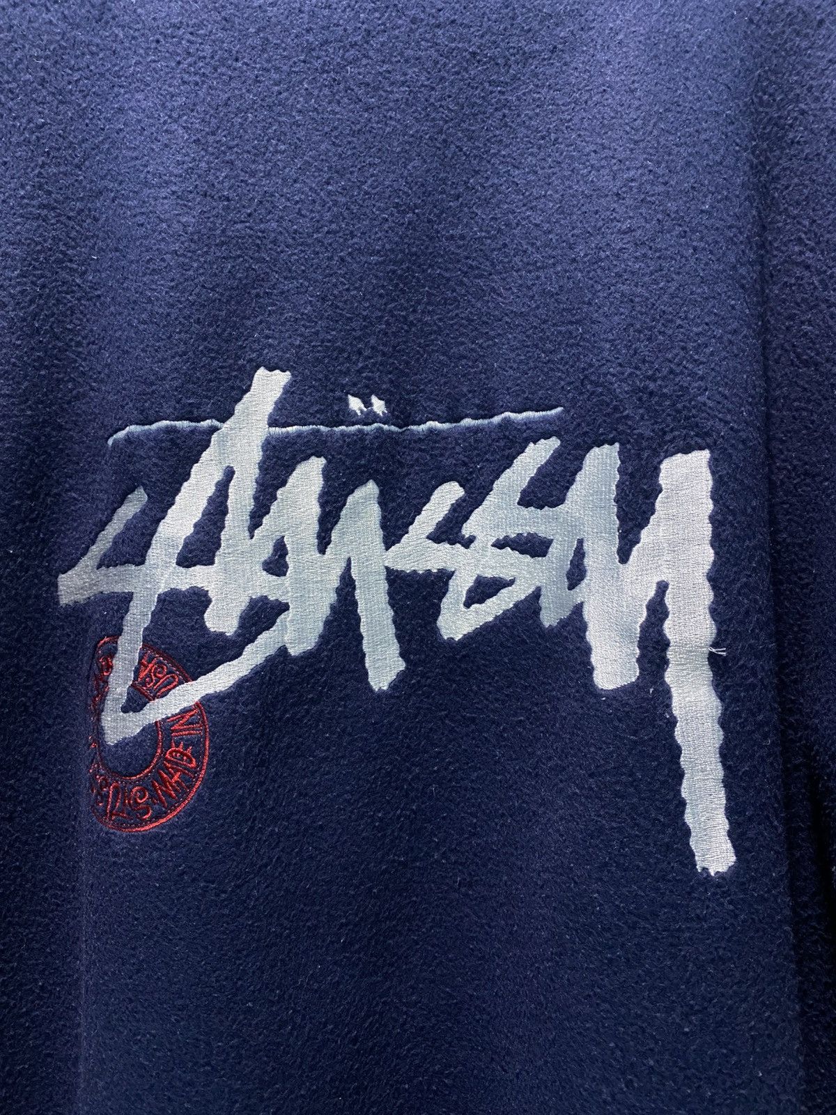 Stussy Vintage 90s Stussy Fleece Embroidered Logo HalfZipper Jacket Size US M / EU 48-50 / 2 - 9 Thumbnail