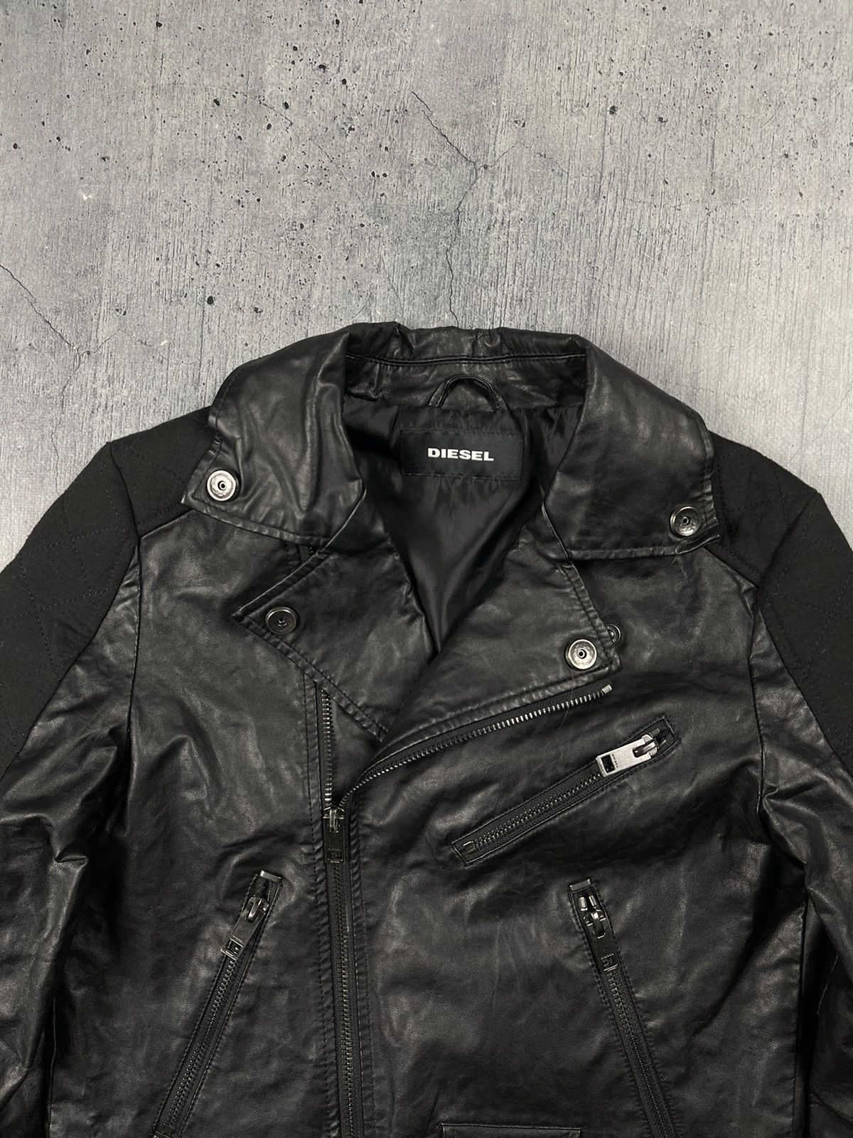 Diesel × Japanese Brand Diesel Amazing Faded Belt Leather Jacket Size XL / US 12-14 / IT 48-50 - 3 Thumbnail