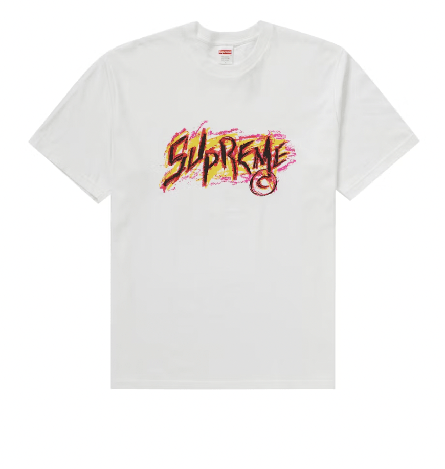 Supreme NWT Supreme Scratch Tee - White - XL Size US XL / EU 56 / 4 - 1 Thumbnail