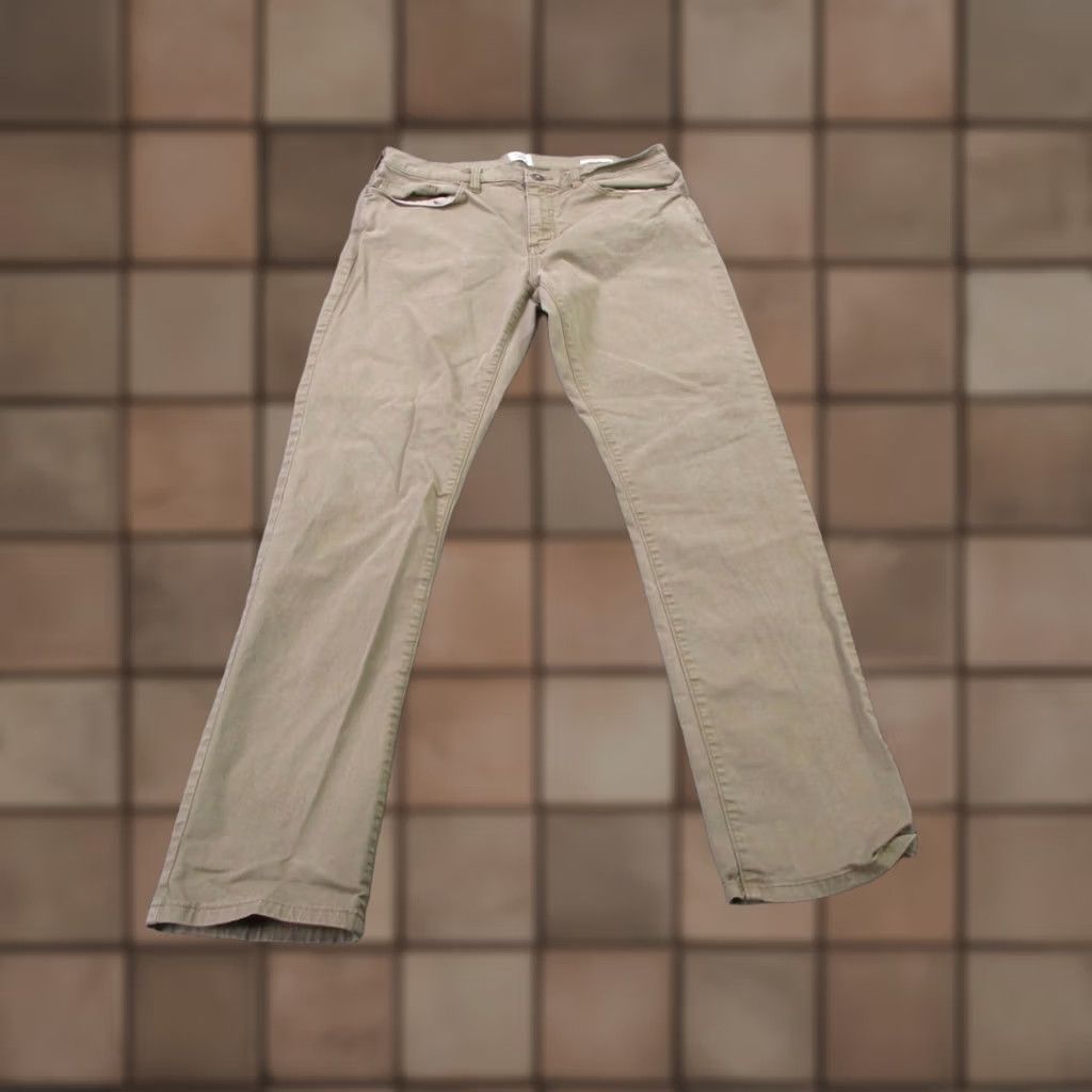 Flint And Tinder Flint and tinder Jeans Mens 34 X 32 Beige Slim Straight Stretch Denim 5-Pocket Design Season: All Size US 33 - 1 Thumbnail