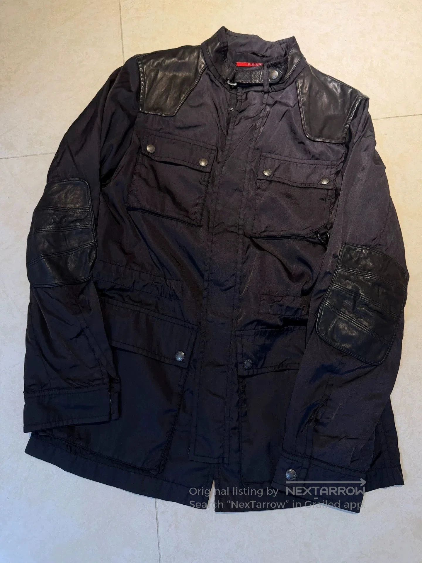 Prada Utility Jacket with Leather Accents. Size US M / EU 48-50 / 2 - 2 Thumbnail