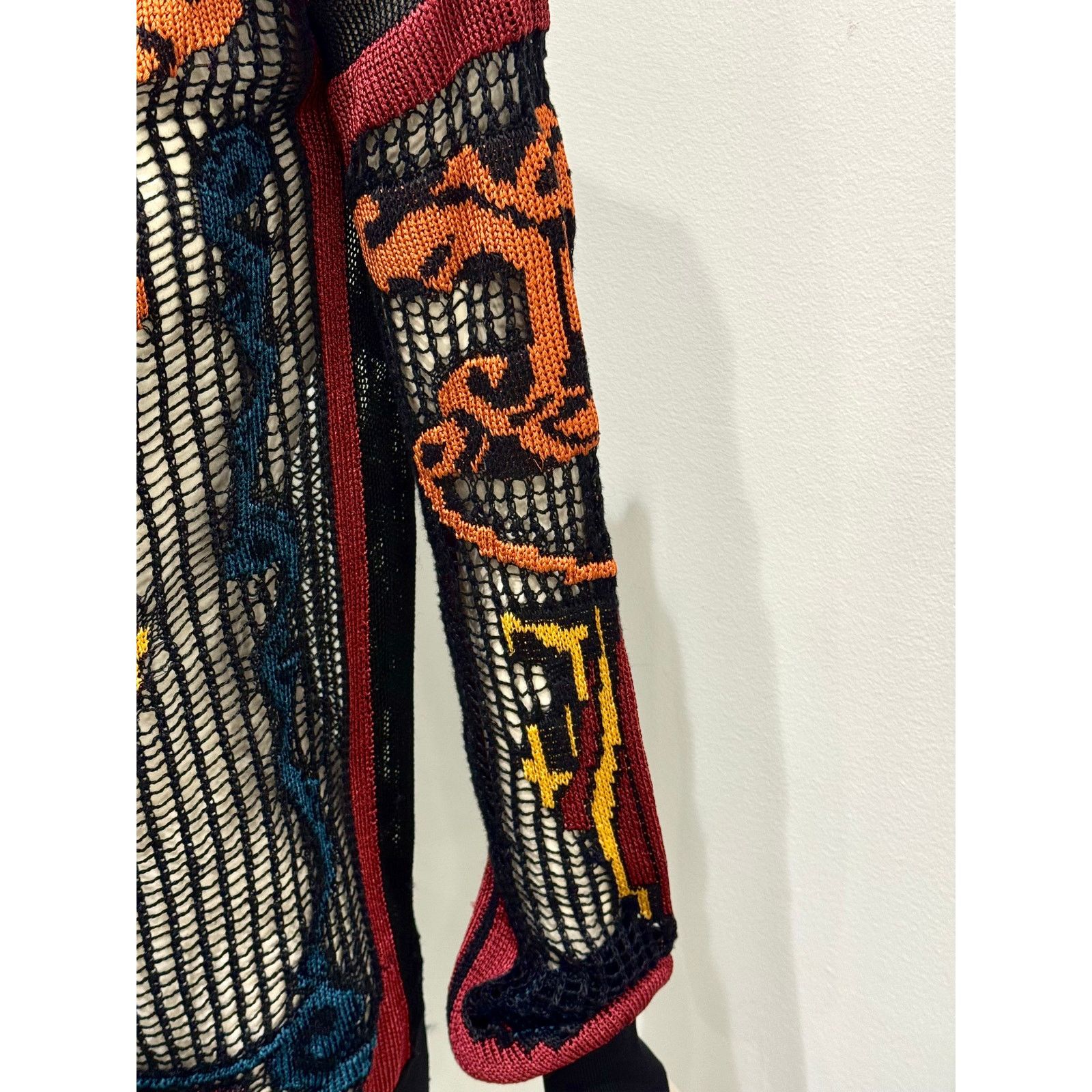 Jean Paul Gaultier A/W2007 Jean Paul Gaultier intarsia crochet knitted cardigan Size M / US 6-8 / IT 42-44 - 4 Thumbnail