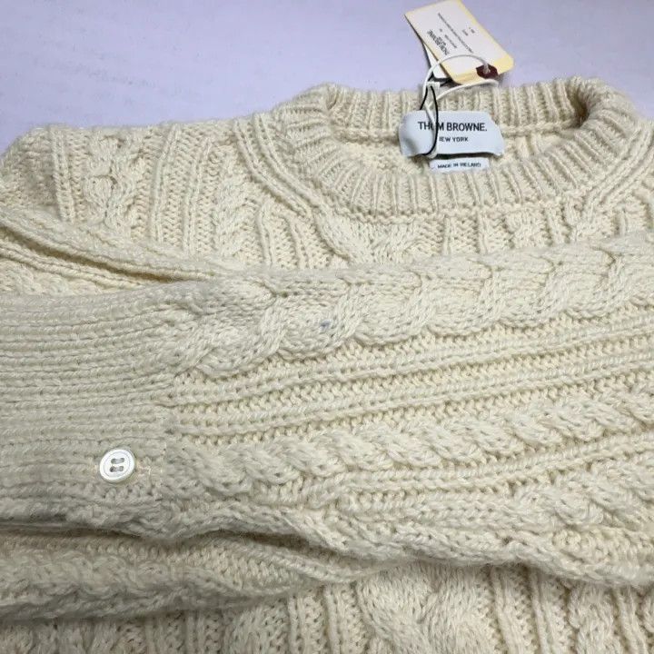 Thom Browne Thom Browne Beige Wool Sweater for Men -2507 Size US M / EU 48-50 / 2 - 5 Thumbnail
