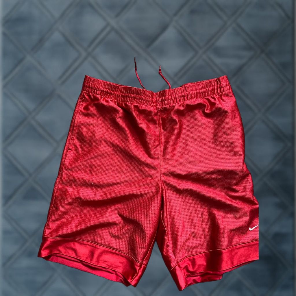 Nike Vintage Nike Basketball Shorts Mens Large Red Athletic Casual Sports Cotton Drawstring Size US 33 - 1 Thumbnail