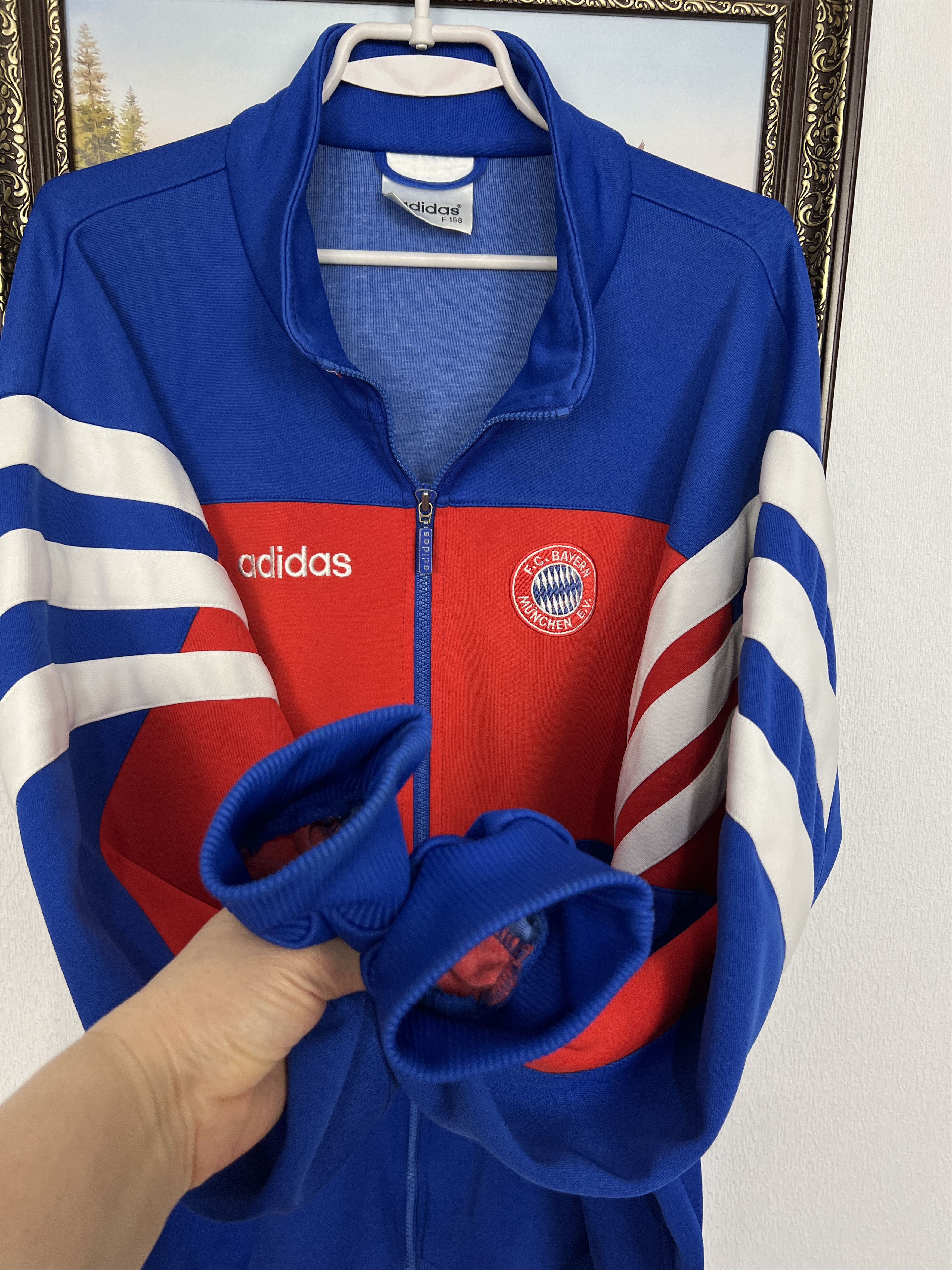 Adidas Vintage 90's Bayern Munich Football Jacket Soccer Track Top Size US XL / EU 56 / 4 - 6 Thumbnail